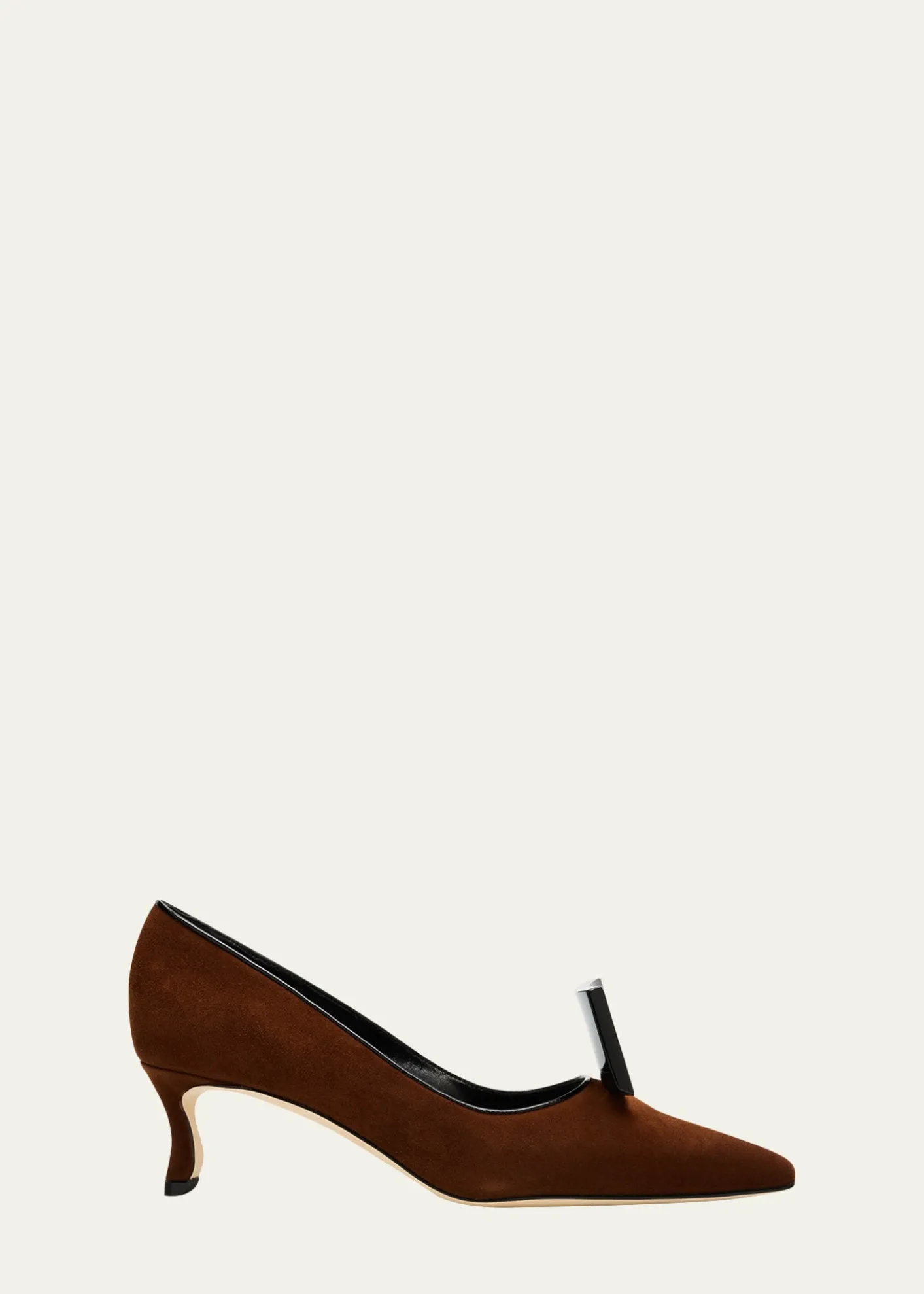 Manolo Blahnik50mm Potoka Suede Pumps