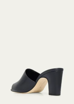 Manolo Blahnik70mm Rapallabar Open-Toe Leather Mules