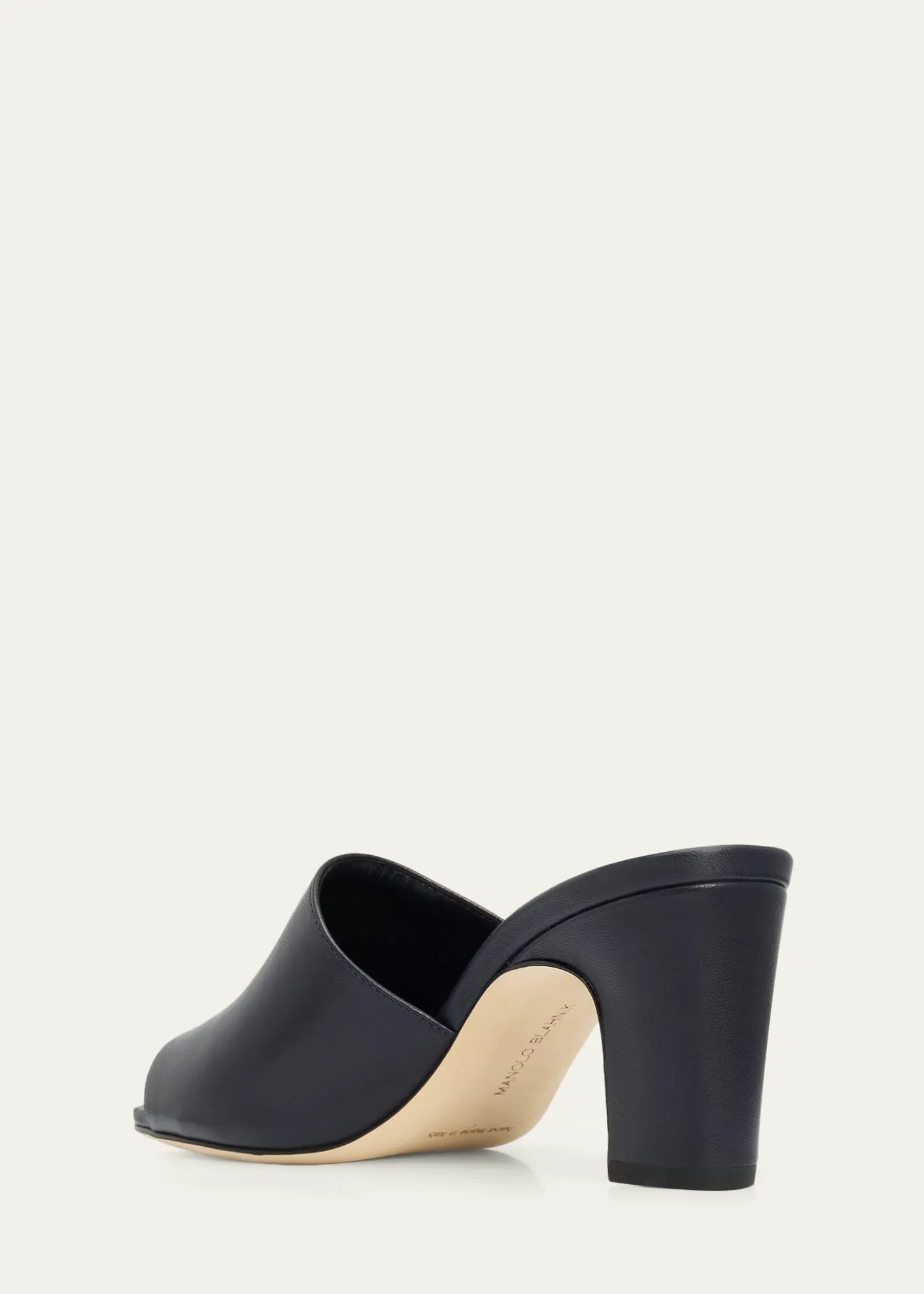 Manolo Blahnik70mm Rapallabar Open-Toe Leather Mules