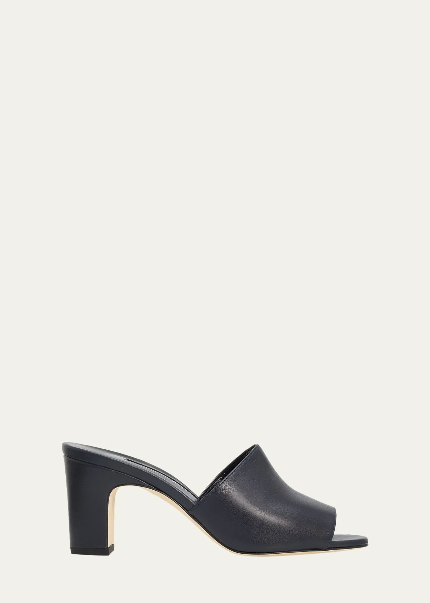 Manolo Blahnik70mm Rapallabar Open-Toe Leather Mules