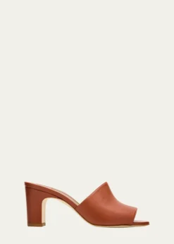 Manolo Blahnik70mm Rapallabar Leather Mules