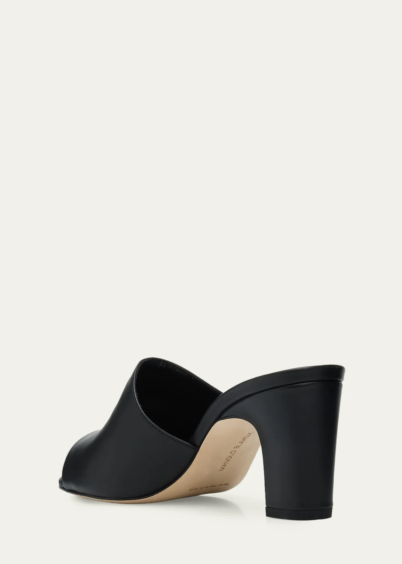 Manolo Blahnik70mm Rapallabar Leather Mules