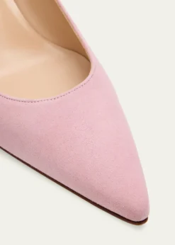 Manolo Blahnik50mm Srila Suede Kitten Heel Pumps