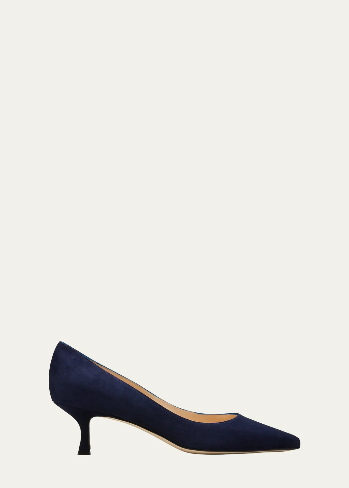 Manolo Blahnik50mm Srila Suede Kitten Heel Pumps