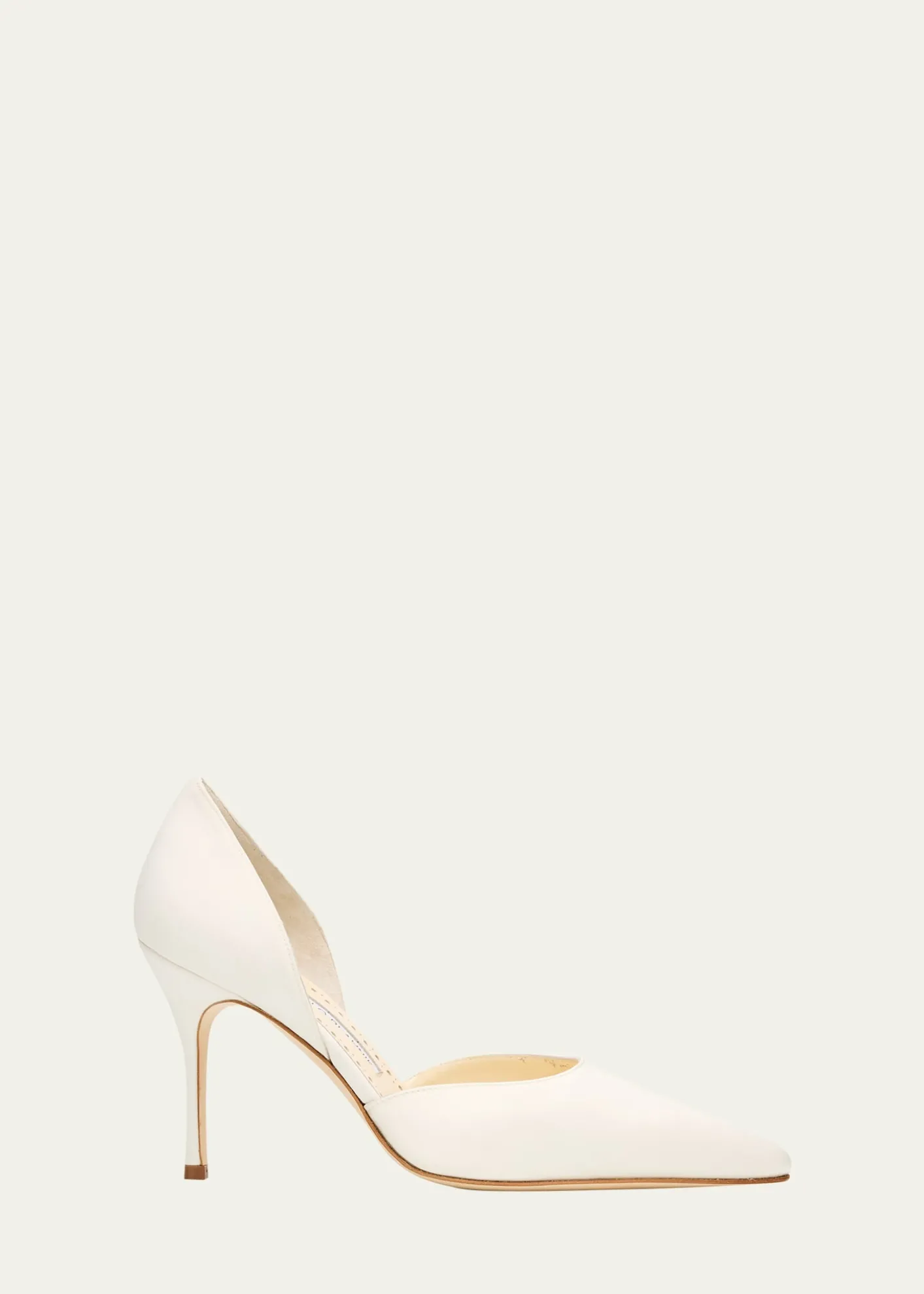 Manolo Blahnik90mm Taylerbinu Satin Pointed-Toe Pumps
