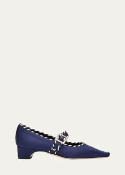 Manolo Blahnik30mm Zaera Satin Mary Jane Pumps