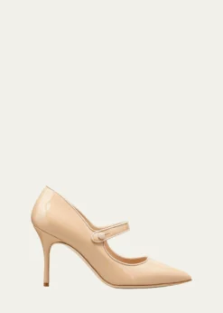 Manolo BlahnikPatent Leather Mary Jane Pumps