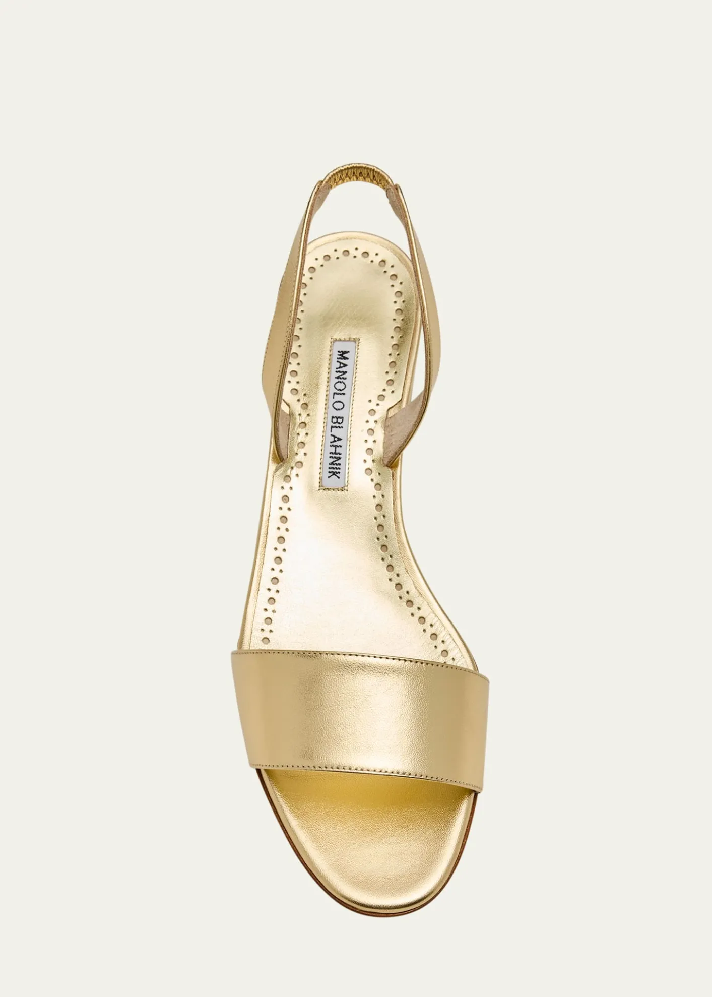 Manolo BlahnikPatopia Metallic Slingback Sandals