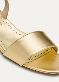 Manolo BlahnikPatopia Metallic Slingback Sandals