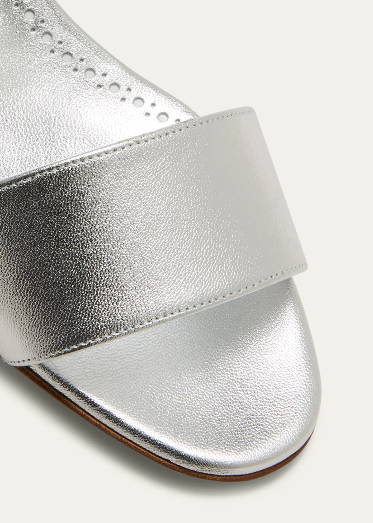 Manolo BlahnikPatopia Metallic Slingback Sandals