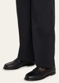 Manolo BlahnikPerrita Leather Penny Loafers