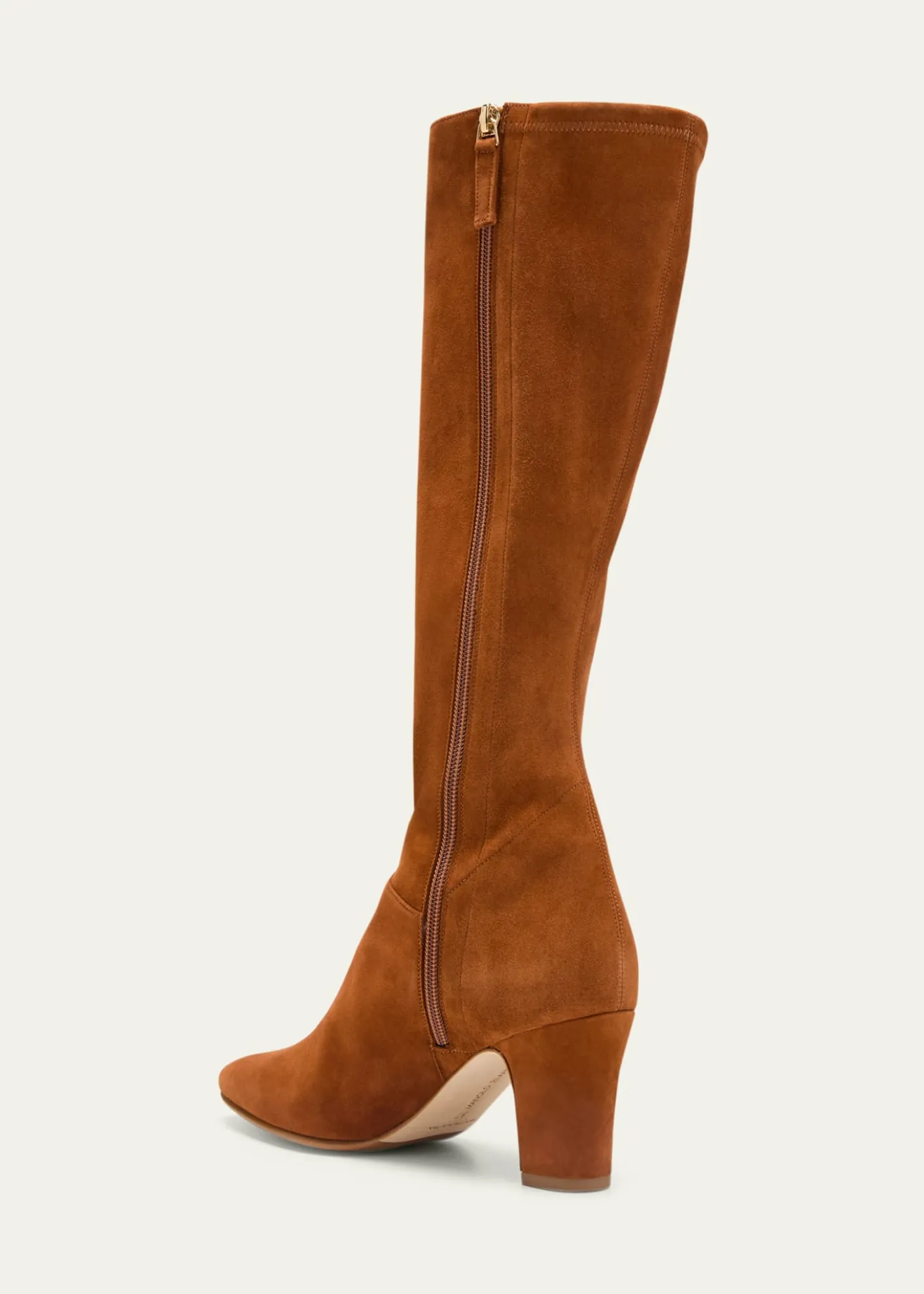 Manolo BlahnikPitana Suede Block-Heel Knee Boots