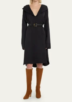 Manolo BlahnikPitana Suede Block-Heel Knee Boots