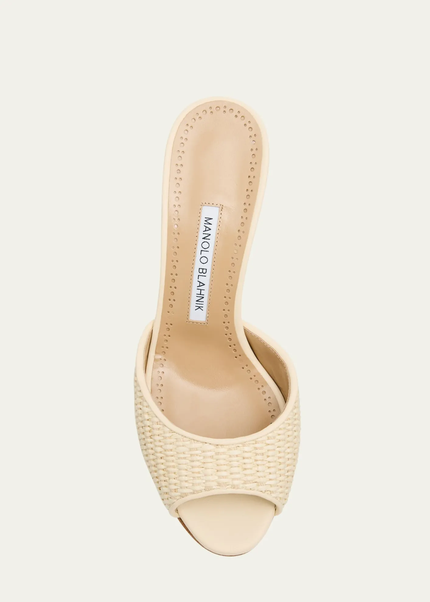 Manolo BlahnikRaffia Jadara Slide Sandals