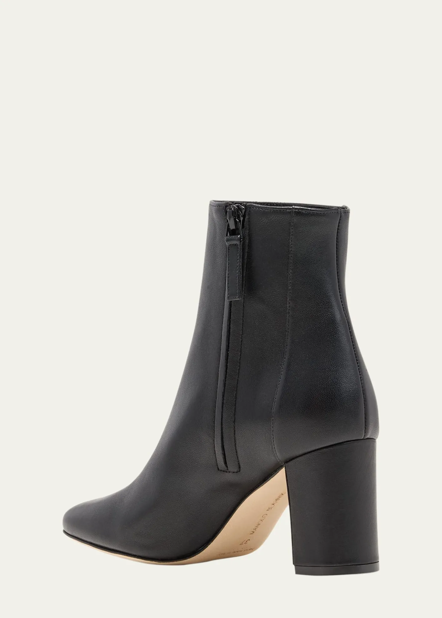 Manolo BlahnikRosie Leather Zip Booties