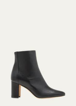 Manolo BlahnikRosie Leather Zip Booties