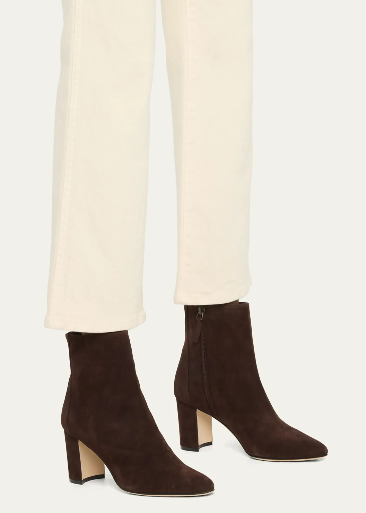 Manolo BlahnikRosie Suede Zip Ankle Booties