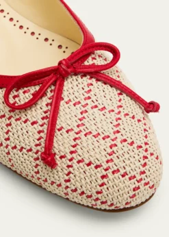 Manolo BlahnikVerallim Raffia Ballerina Flats