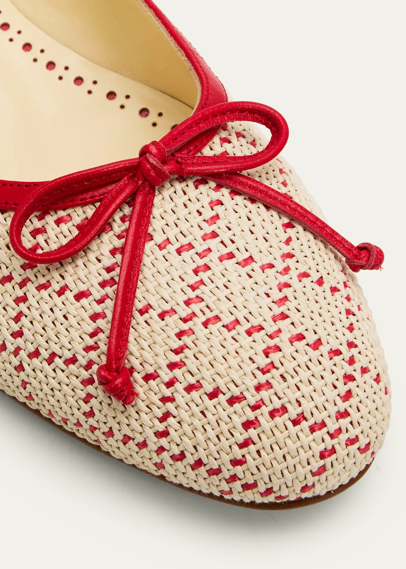Manolo BlahnikVerallim Raffia Ballerina Flats