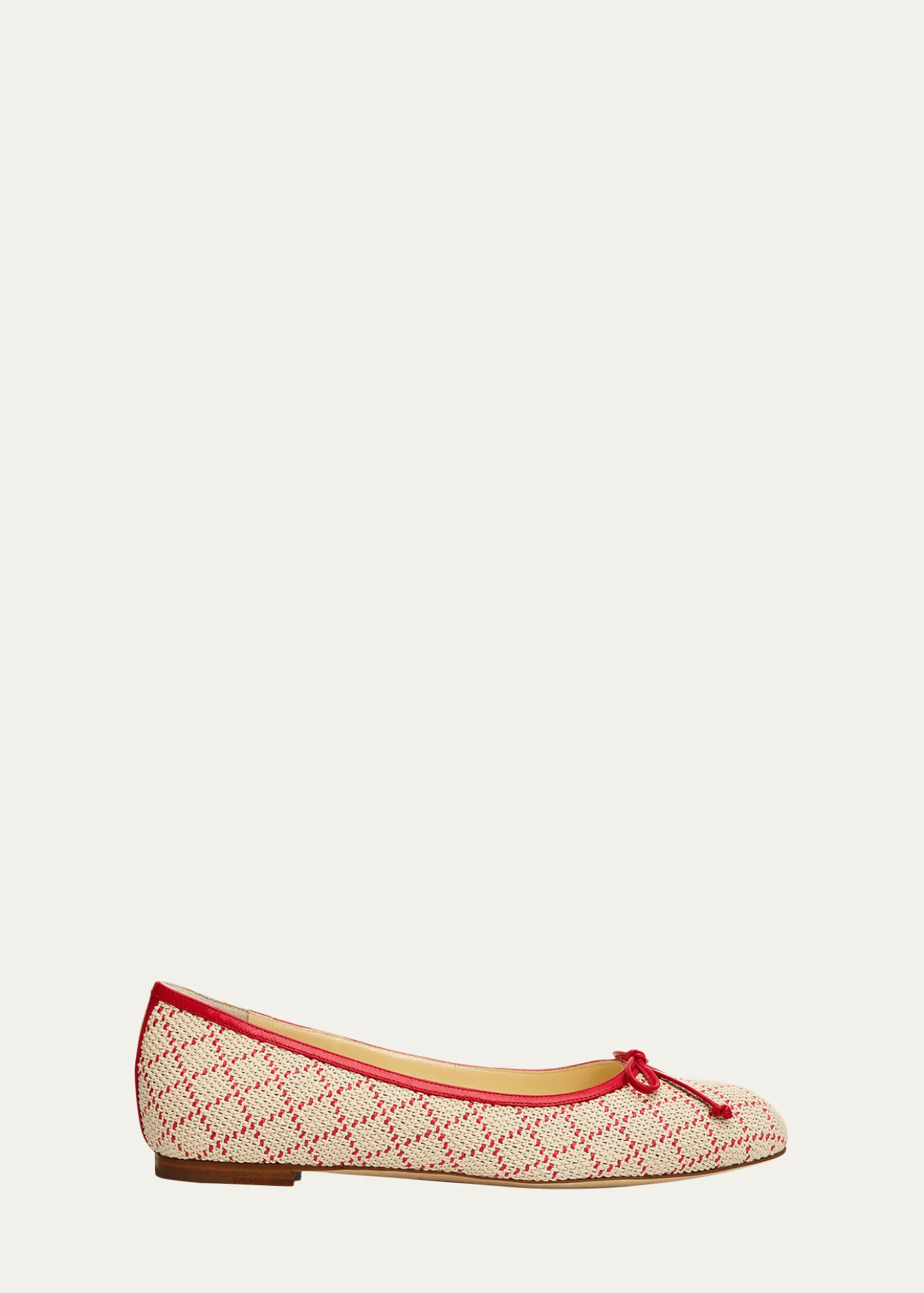Manolo BlahnikVerallim Raffia Ballerina Flats