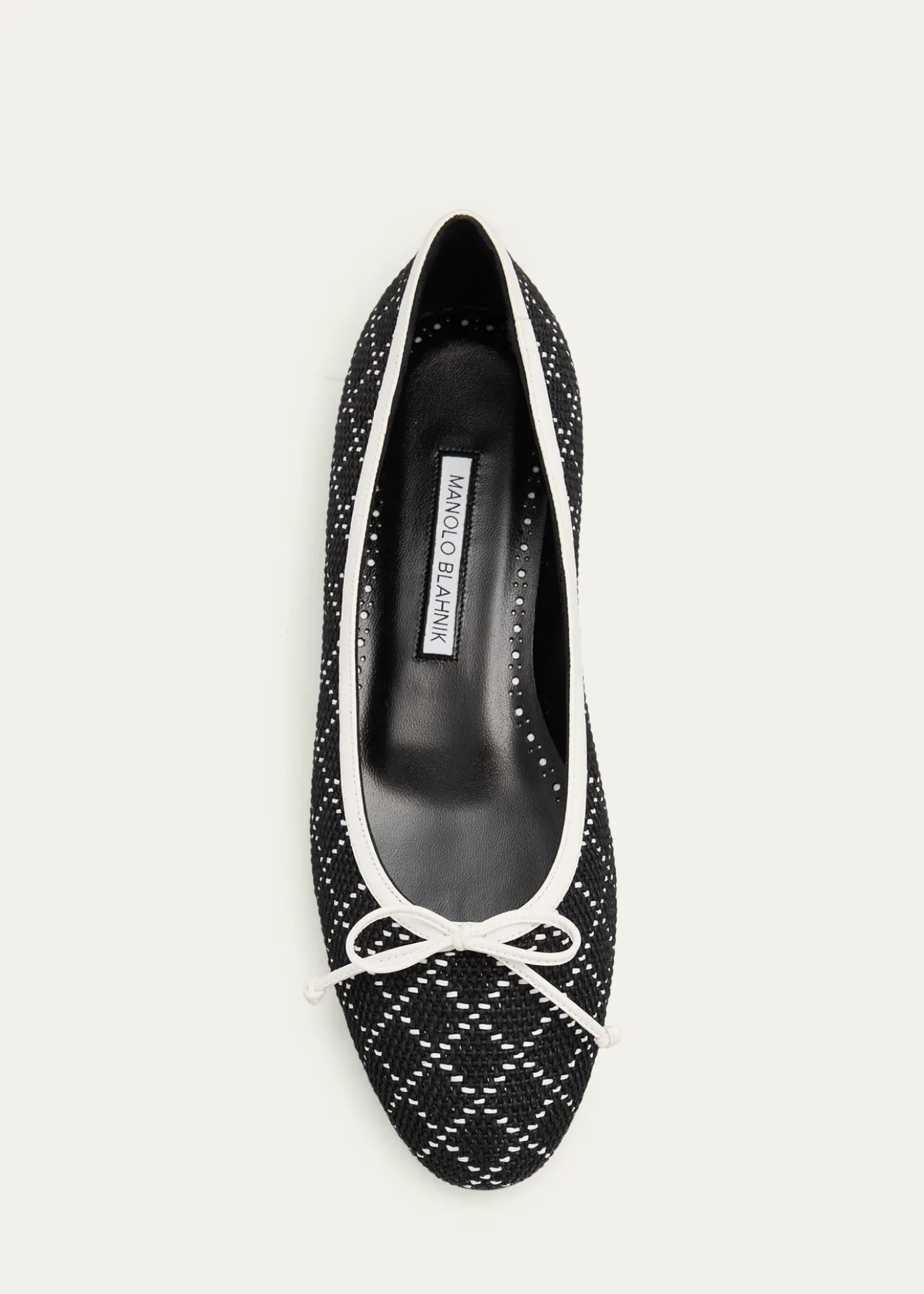 Manolo BlahnikVerallim Raffia Ballerina Flats