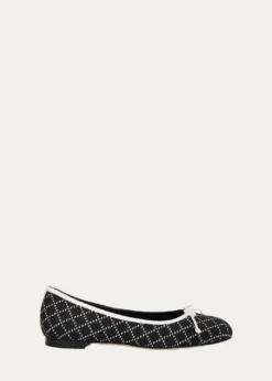 Manolo BlahnikVerallim Raffia Ballerina Flats