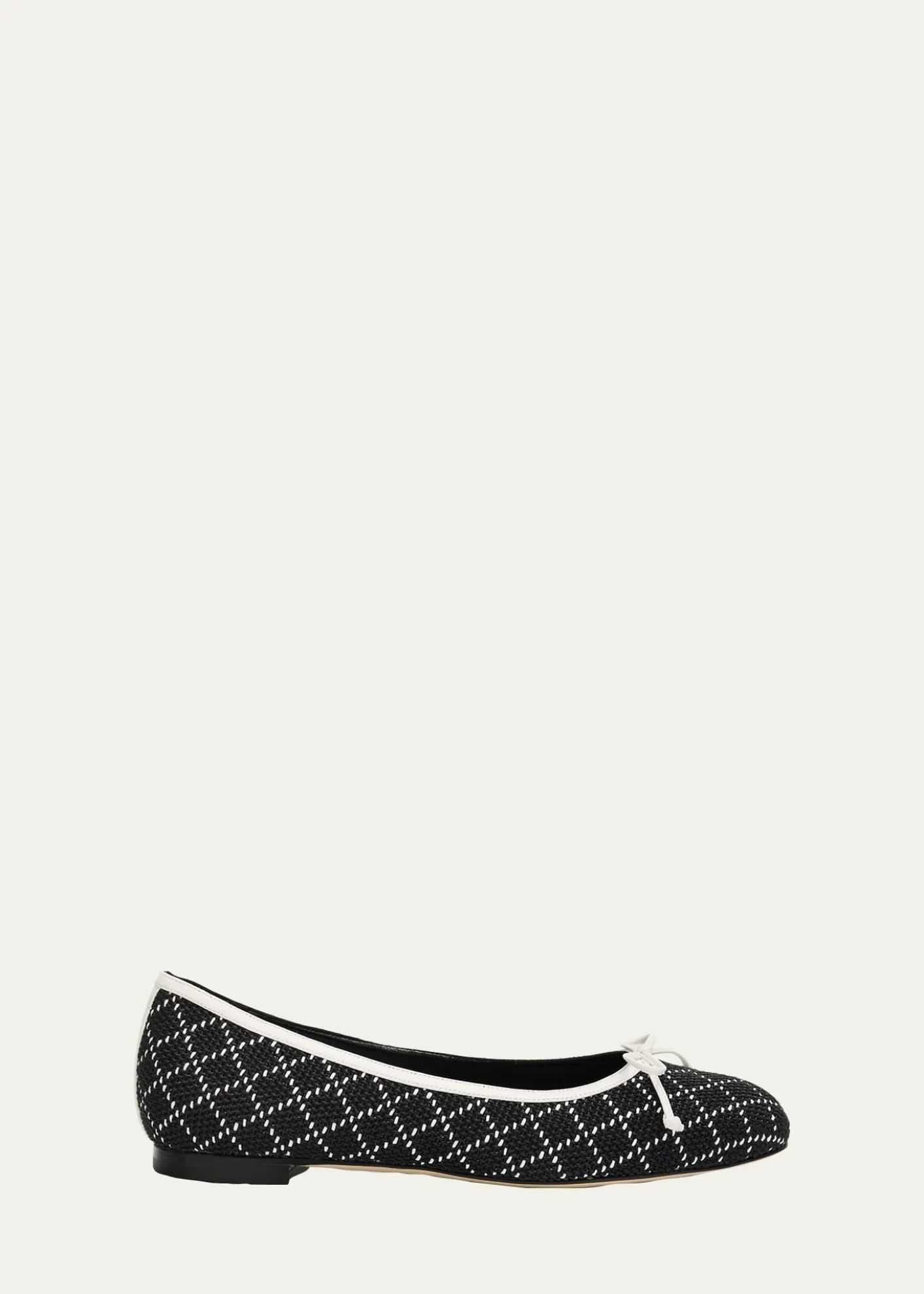 Manolo BlahnikVerallim Raffia Ballerina Flats