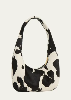Mansur GavrielGnocchi Mini Cow-Print Calf Hair Shoulder Bag