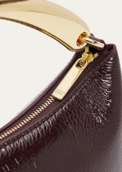 Mansur GavrielGrained Leather Metal Top-Handle Bag