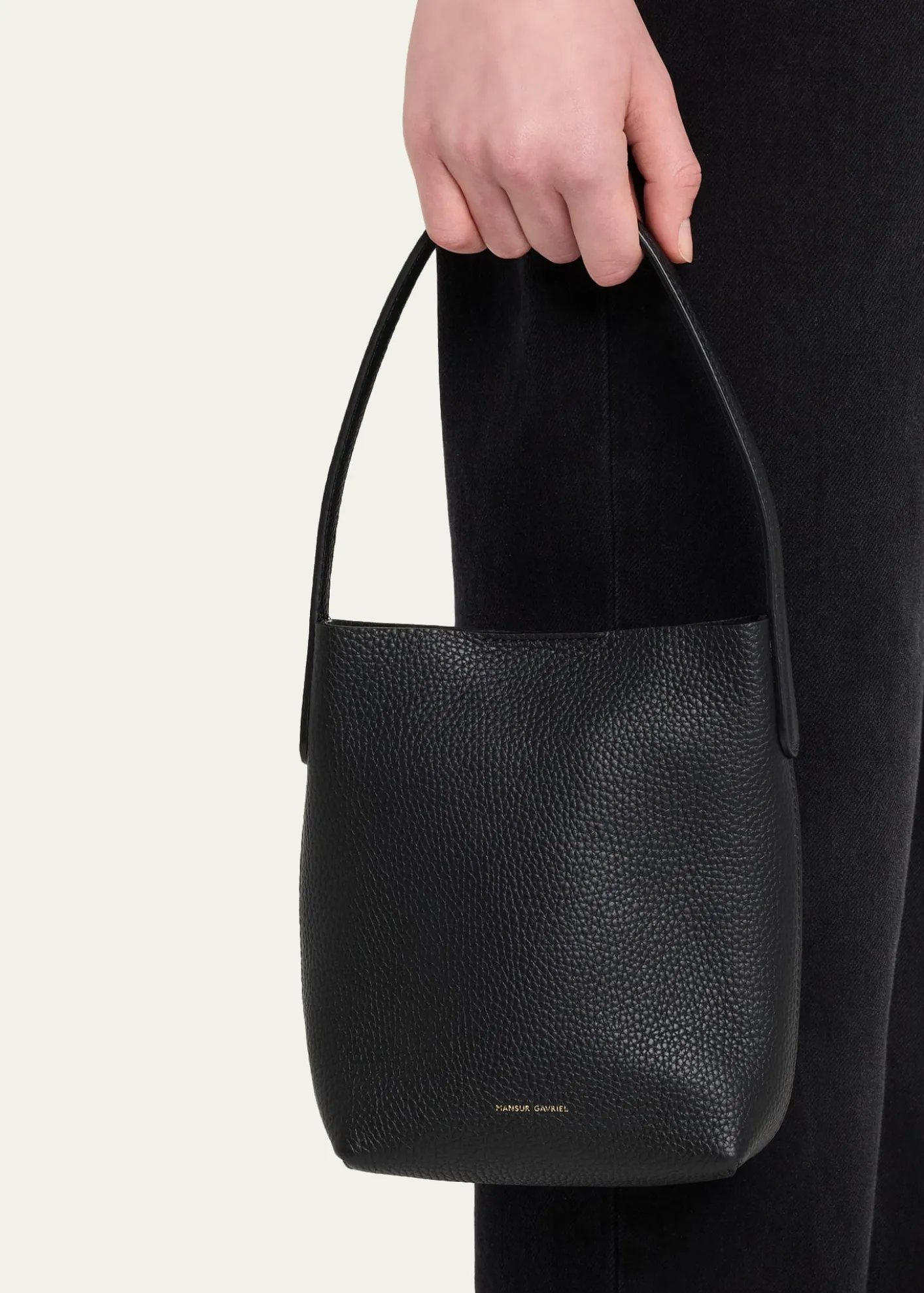 Mansur GavrielMini Everyday Cabas Leather Top-Handle Bag