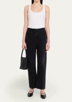 Mansur GavrielMini Everyday Cabas Leather Top-Handle Bag