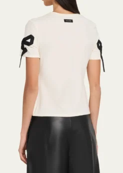 Marc JacobsBow Short-Sleeve Shrunken T-Shirt