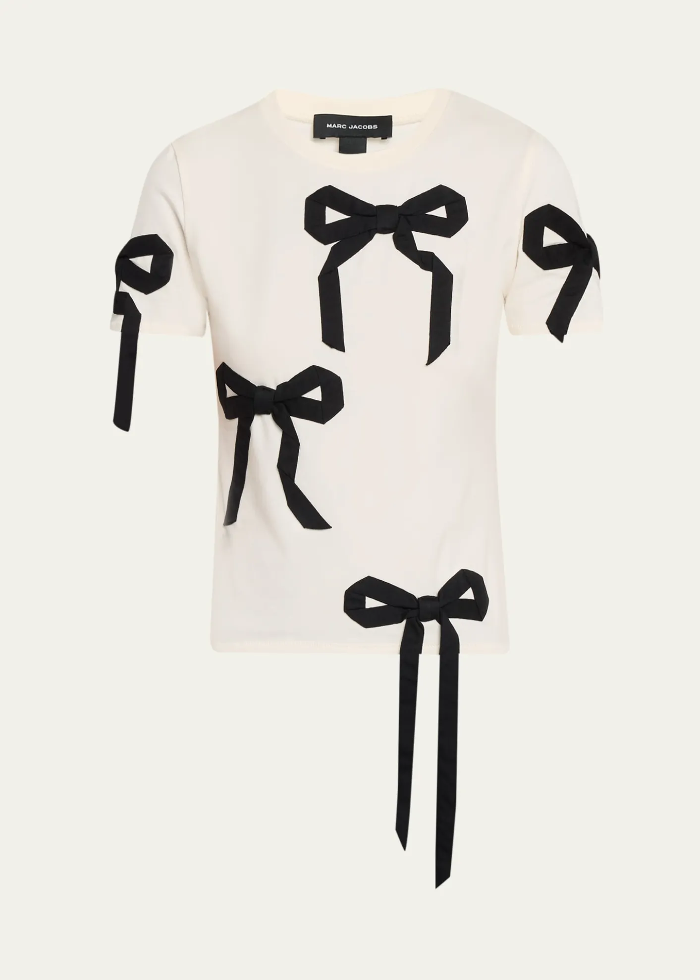 Marc JacobsBow Short-Sleeve Shrunken T-Shirt