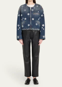 Marc JacobsDaisy Sequined Denim Crop Jacket