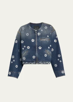 Marc JacobsDaisy Sequined Denim Crop Jacket