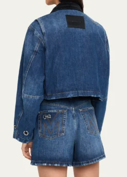 Marc JacobsGrommet Denim Crop Utility Jacket