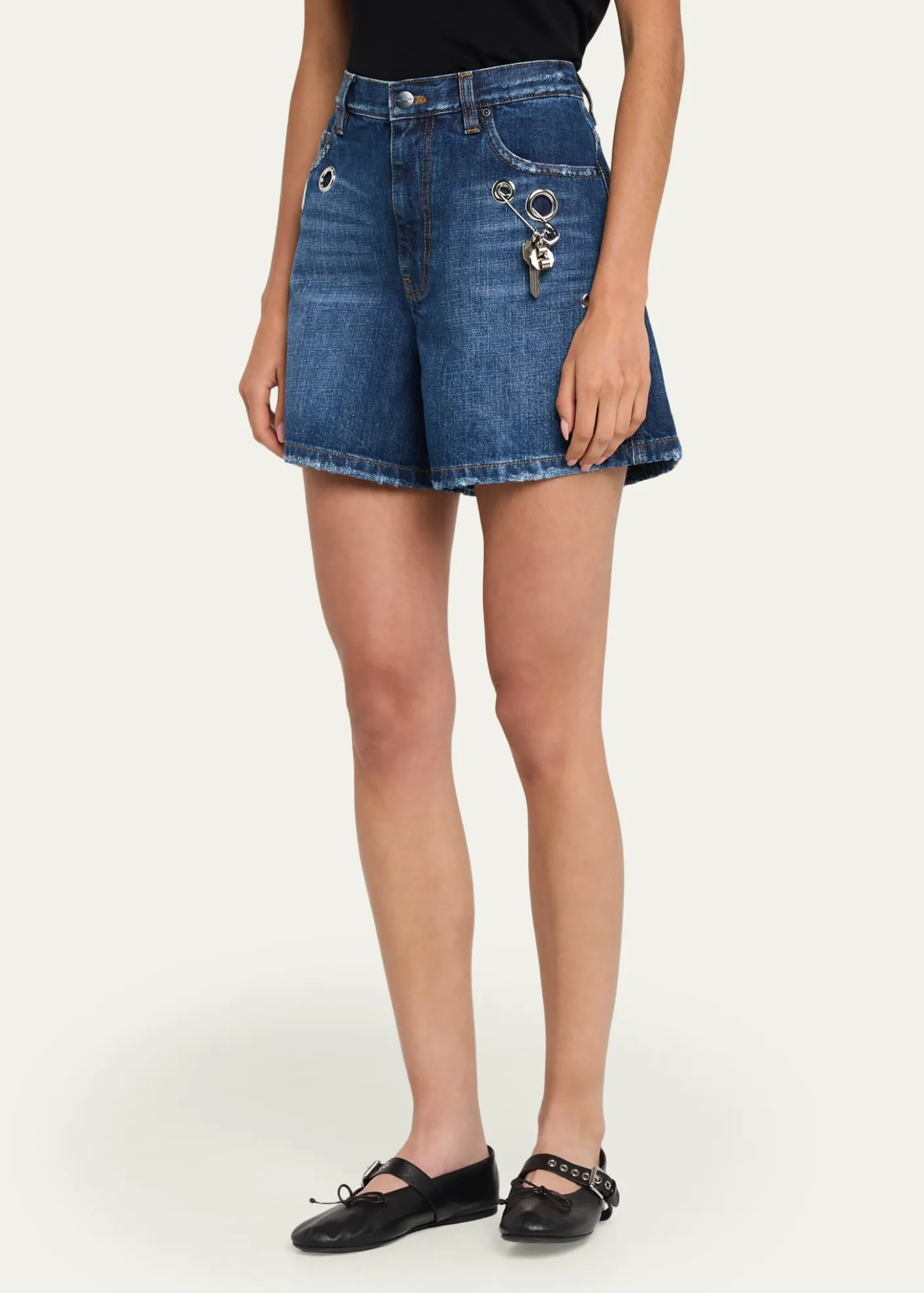Marc JacobsGrommet Denim Shorts