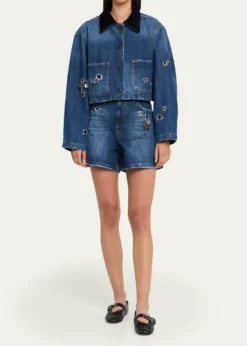 Marc JacobsGrommet Denim Shorts