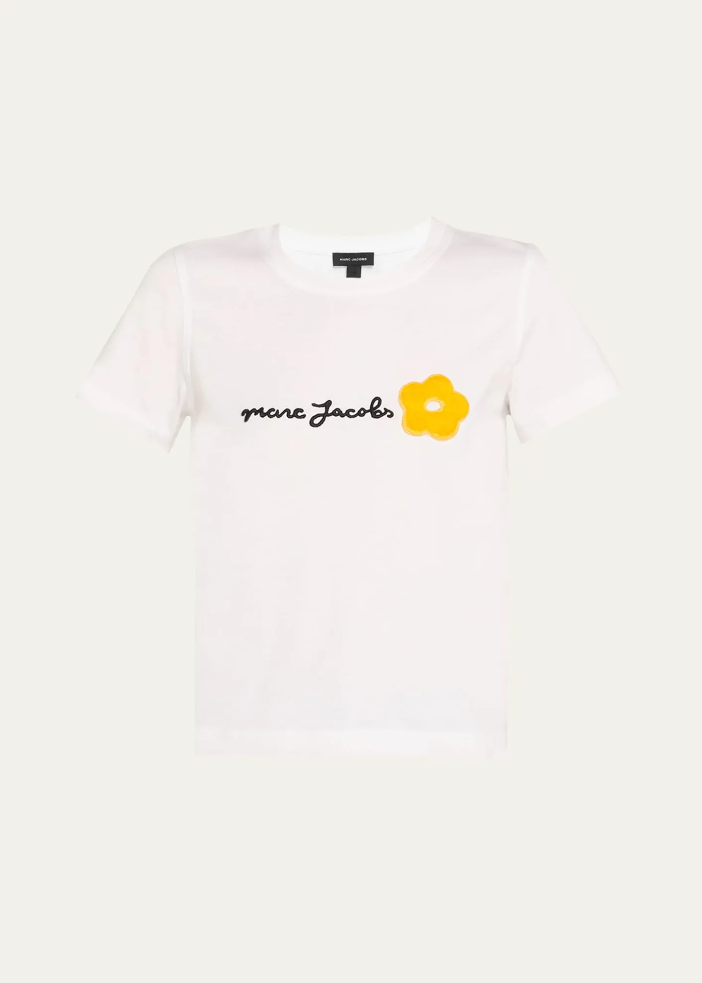 Marc JacobsLogo Flower Applique T-Shirt