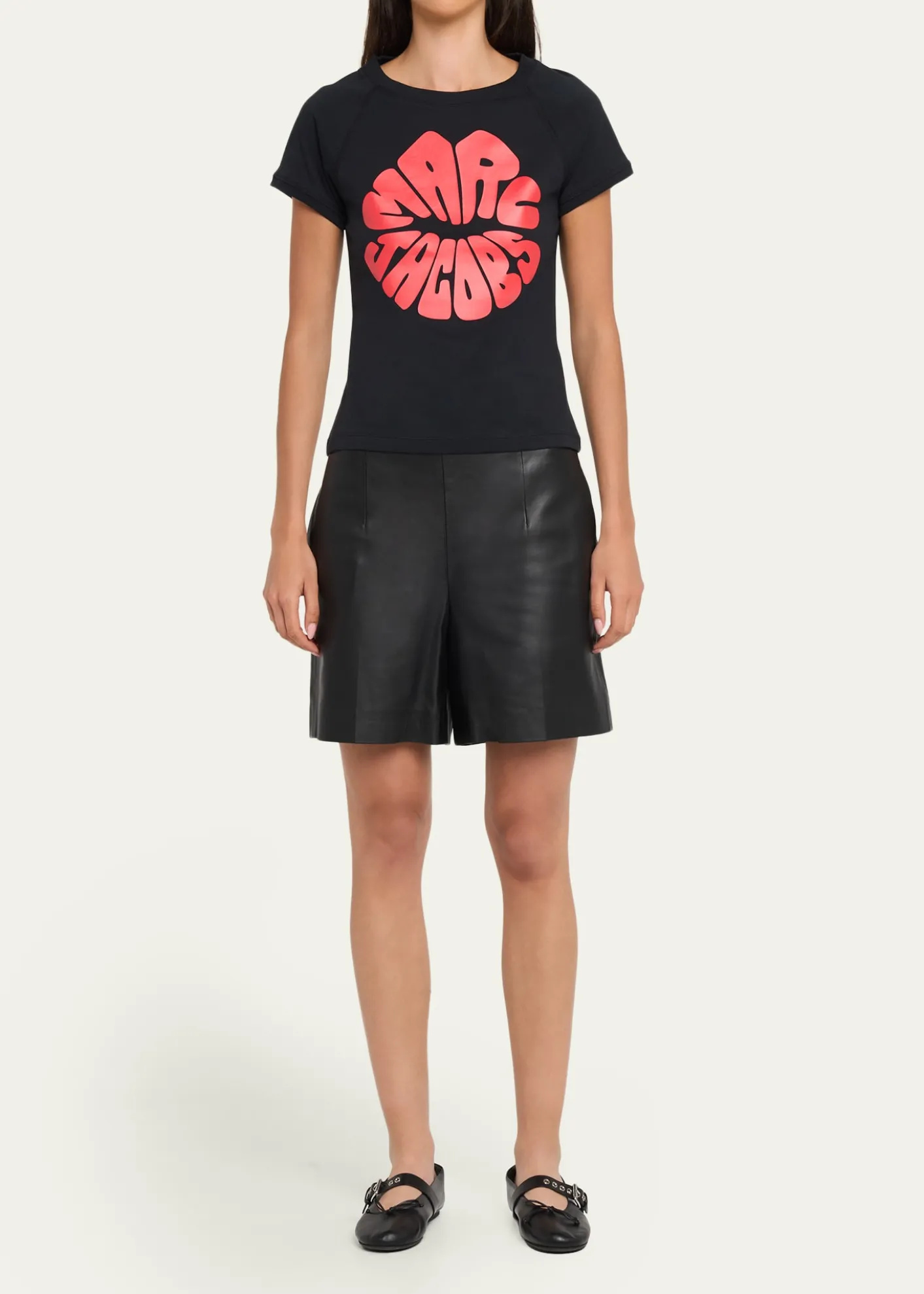 Marc JacobsMarc Kiss Logo Shrunken T-Shirt