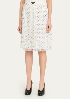 Marc JacobsPolka-Dot Layered Crinkle Chiffon Mini Skirt