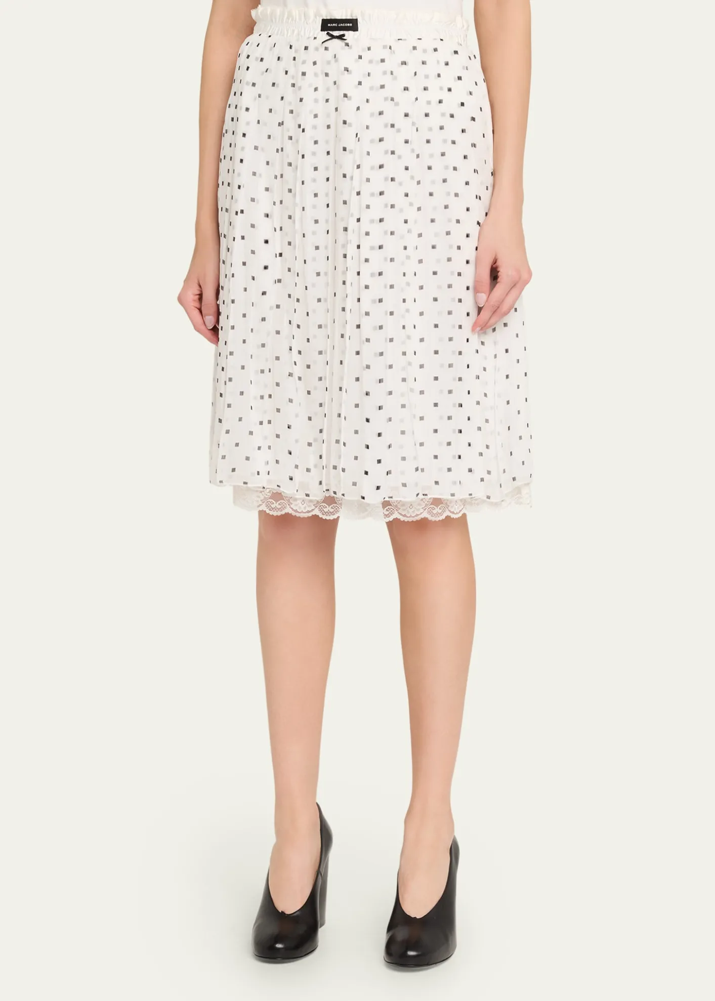 Marc JacobsPolka-Dot Layered Crinkle Chiffon Mini Skirt