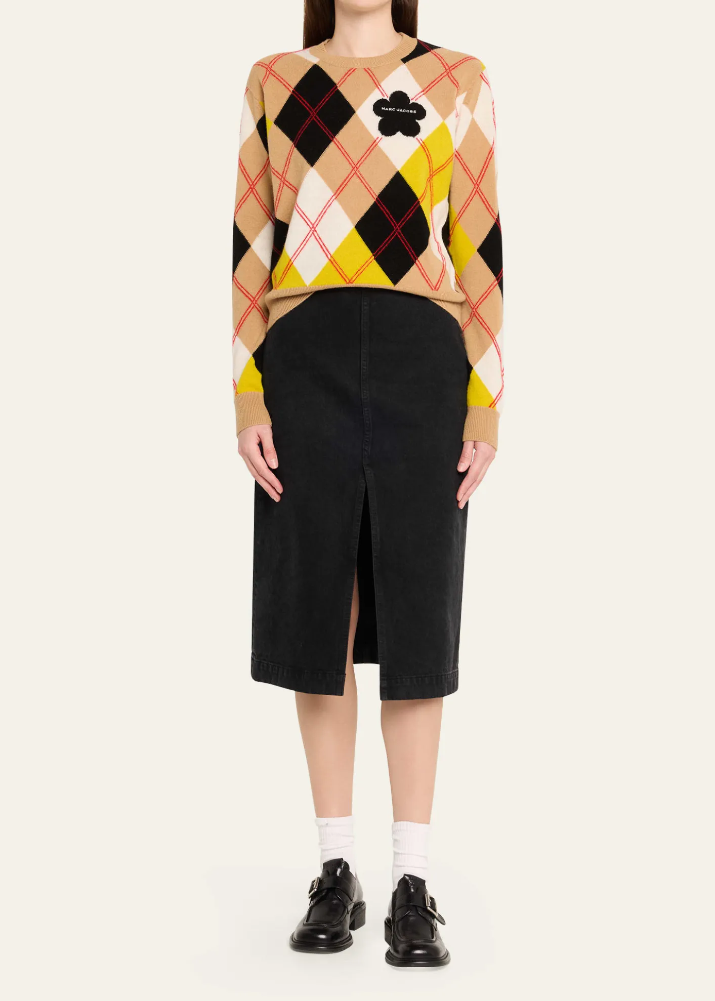 Marc JacobsPreppy Daisy Argyle Crewneck Sweater