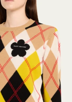 Marc JacobsPreppy Daisy Argyle Crewneck Sweater
