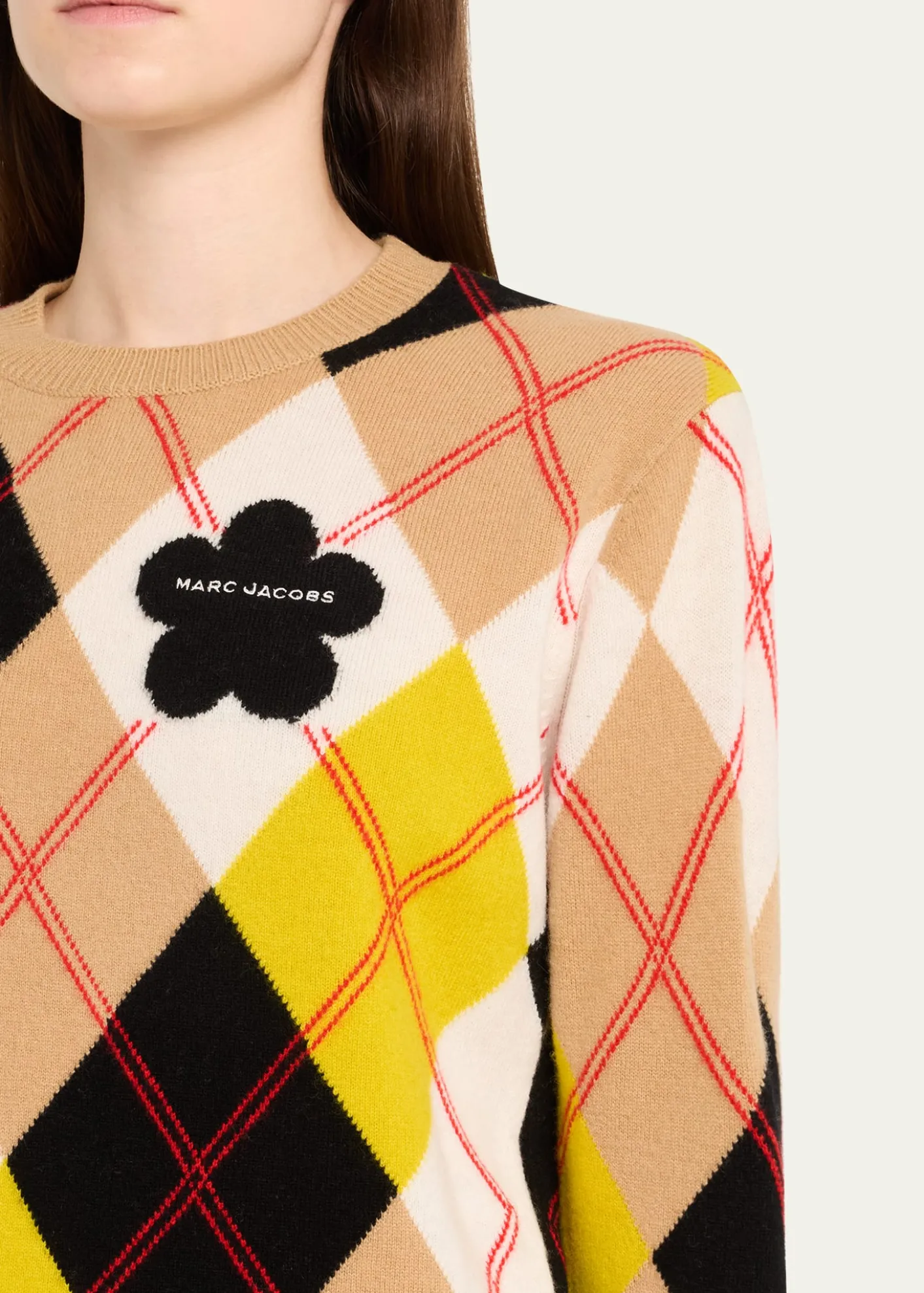 Marc JacobsPreppy Daisy Argyle Crewneck Sweater