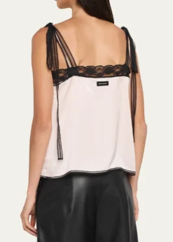 Marc JacobsRibbon-Strap Satin Tank Top