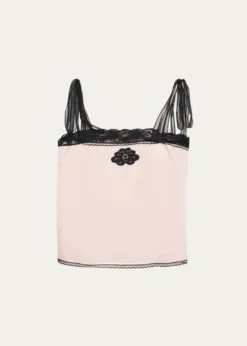 Marc JacobsRibbon-Strap Satin Tank Top