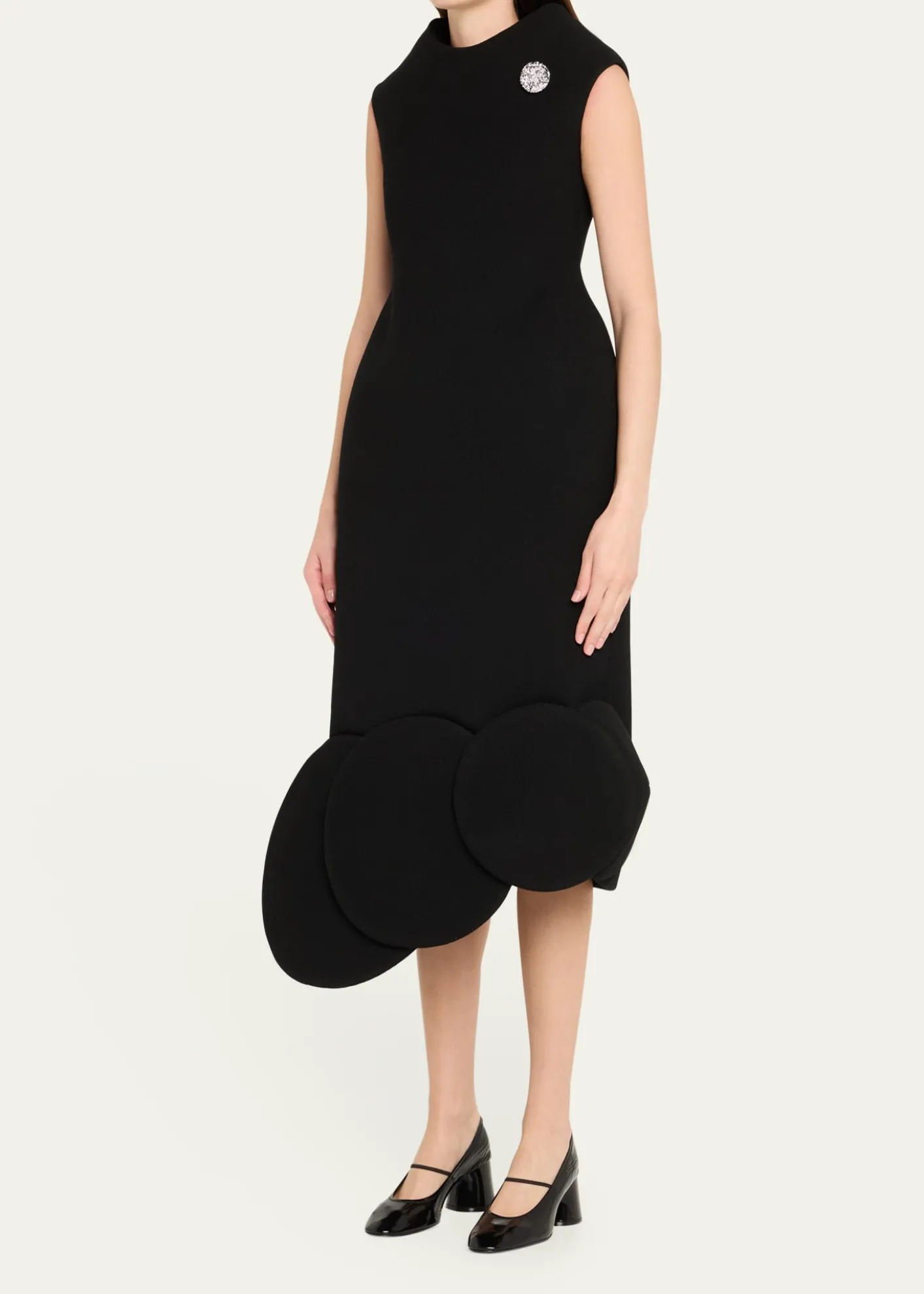 Marc Jacobs RunwayAsymmetric Circle-Hem Sleeveless Midi Dress