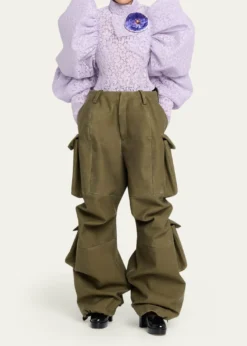 Marc Jacobs RunwayBow Back Wide-Leg Cargo Pants
