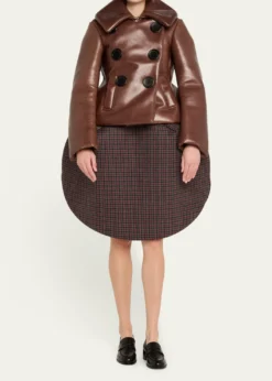 Marc Jacobs RunwayCheck Wool Circular Skirt
